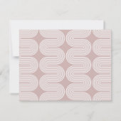 Pink Lombard Wavy Lines Modern Stationery Card ノートカード (裏面)