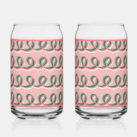 Pink Loops Soda Glass ガラス缶 (左)
