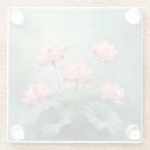 Pink Lotus Artwork  ガラスコースター (裏面)