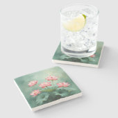 Pink Lotus Artwork  ストーンコースター (横)