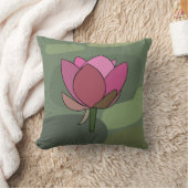 Pink Lotus Flower  クッション (ブランケット)