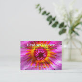  Pink Lotus Flower Friend Professional Caregiver  名刺 (スタンド正面)