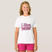 Pink Love for Mom Tシャツ (正面フル)