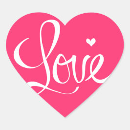 Pink Love Heart Sticker ハートシール