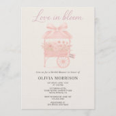 Pink Love in Bloom Flower Market Bridal Shower 招待状 (正面)