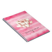 Pink Love is in the air heart balloons ノートブック (右側)