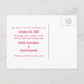 Pink Love Maze日付はがきを保存 案内ポストカード (裏面)