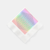 Pink Love Silver Mandala Wedding 縁ありカクテルナプキン (角)