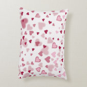  Pink Lovely Hearts Pattern  アクセントクッション (裏面(縦))