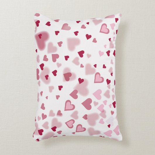 Pink Lovely Hearts Pattern アクセントクッション (正面(垂直))