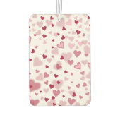  Pink Lovely Hearts Pattern  カーエアーフレッシュナー (裏面)