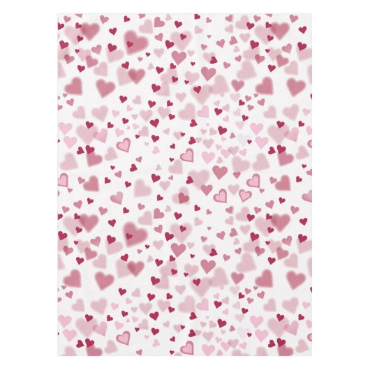  Pink Lovely Hearts Pattern  テーブルクロス (正面)