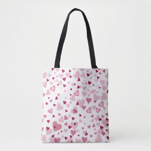  Pink Lovely Hearts Pattern  トートバッグ (正面)