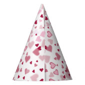  Pink Lovely Hearts Pattern  パーティーハット (裏面)