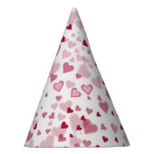  Pink Lovely Hearts Pattern  パーティーハット (右)