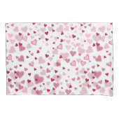  Pink Lovely Hearts Pattern  枕カバー (正面)