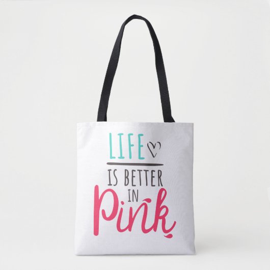 Pink lustiger Spruch für Prinzessinnen Tasche トートバッグ (正面)