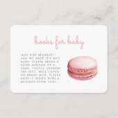 Pink Macaron Baby Shower Books Enclosure Card エンクロージャーカード (正面)
