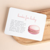 Pink Macaron Baby Shower Books Enclosure Card エンクロージャーカード