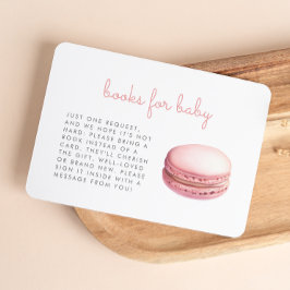 Pink Macaron Baby Shower Books Enclosure Card エンクロージャーカード