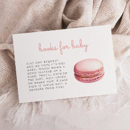 Pink Macaron Baby Shower Books Enclosure Card エンクロージャーカード