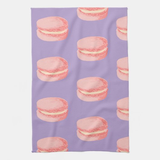 Pink Macaroons キッチンタオル (縦)