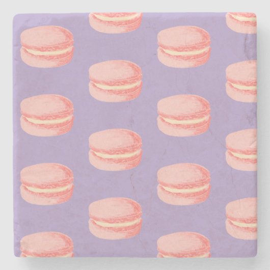 Pink Macaroons ストーンコースター (正面)