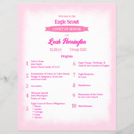Pink & Magenta Eagle Court of Honor Program チラシ