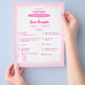 Pink & Magenta Eagle Court of Honor Program チラシ (手)