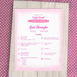Pink & Magenta Eagle Court of Honor Program チラシ