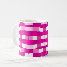 Pink Magenta Modern Geometric Block Art コーヒーマグカップ