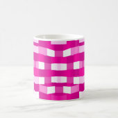 Pink Magenta Modern Geometric Block Art コーヒーマグカップ (中央)
