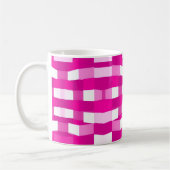 Pink Magenta Modern Geometric Block Art コーヒーマグカップ (左)