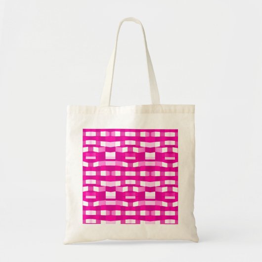 Pink Magenta Modern Geometric Block Art トートバッグ (正面)