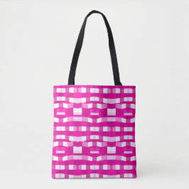 Pink Magenta Modern Geometric Block Art トートバッグ
