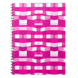 Pink Magenta Modern Geometric Block Art ノートブック