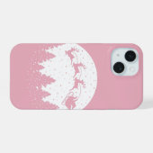 Pink Magic Christmas iPhone 15ケース (裏面横)