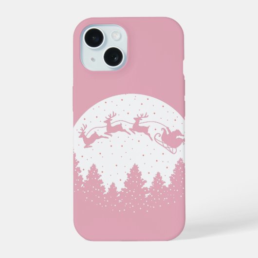 Pink Magic Christmas iPhone 15ケース (裏面)