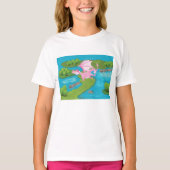 Pink Magic Dragon Fantasy T-Shirt Tシャツ (正面)