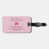 Pink Magical Girl  ラゲッジタグ (裏面横)