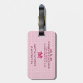Pink Magical Girl II ラゲッジタグ (裏面縦)