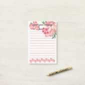 Pink Magnoliaメッセージ離れの投稿ノート ポストイット (デスク上)