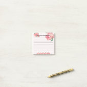 Pink Magnoliaメッセージ離れの投稿ノート ポストイット (デスク上)