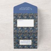 Pink Magnolia Blossom  オールインワン招待状 (外側)