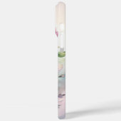 Pink Magnolia Blossoms Botanical Monogrammed Case-Mate iPhoneケース (裏面 / 左)