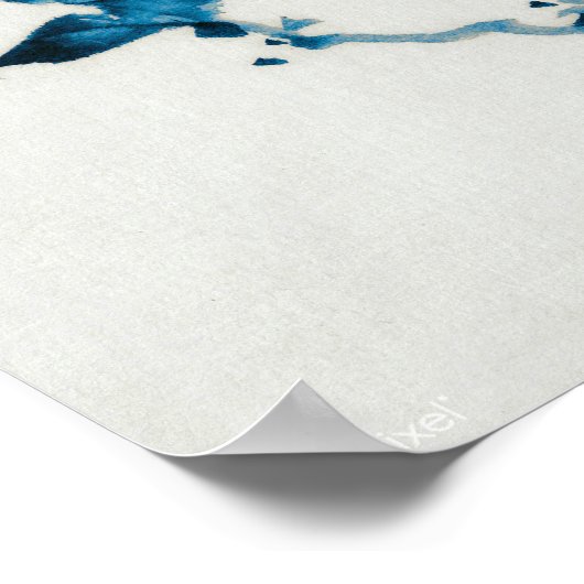 Pink Magnolia, Hokusai, Ukiyo-e ポスター (角)