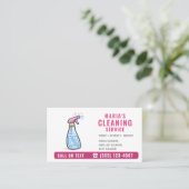 Pink Maid House Cleaning Service 名刺 (スタンド正面)