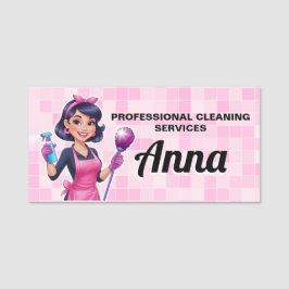 Pink Maid Janitorial Cleaning Service 名札