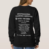 Pink Maid Janitorial Cleaning Service Uniform スウェットシャツ (裏面)