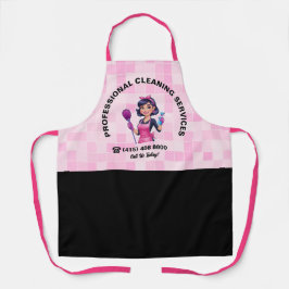 Pink Maid Janitorial Lady House Cleaning Service エプロン